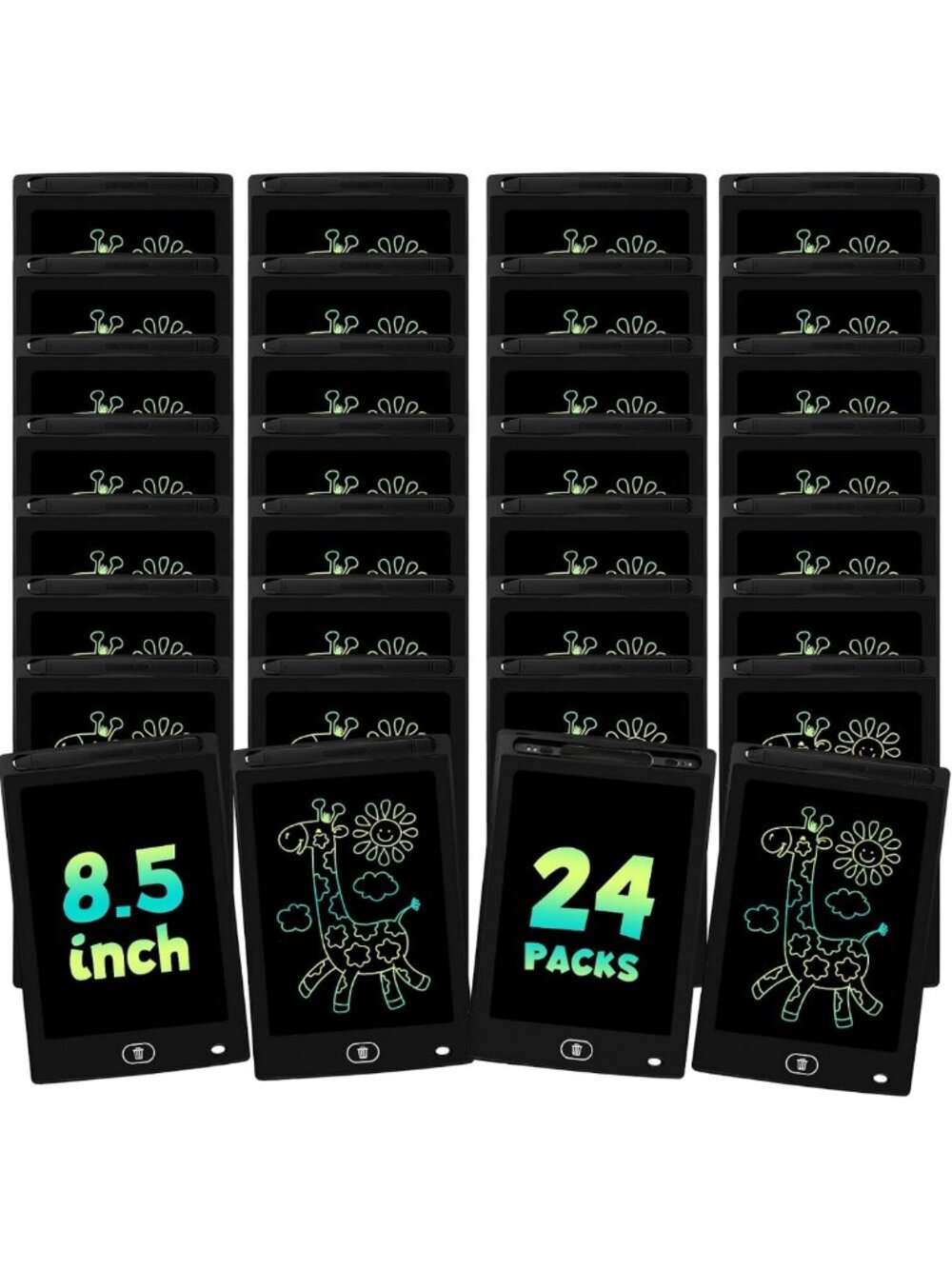24 Pack LCD Writing Tablets - Erasable Doodle Boards for Kids, Learning Toy Ages